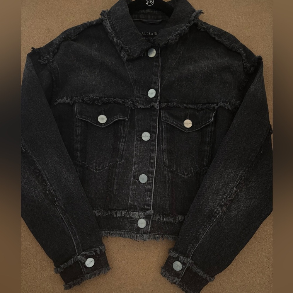 All Saints Black Denim Jacket